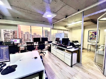 Oficina en arriendo mensual en Ahorra habilitación: oficina amoblada 160 m², Providencia - 2 dormitorios, 4 baños