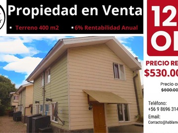 Casa en venta en Inversion en Propiedad 6 Deptos en Coyhaique (172862), Coyhaique - 8 dormitorios, 6 baños