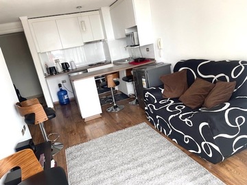 Departamento en arriendo mensual en En Canal Beagle, depto 2 dorm Amoblado, Viña del Mar., Viña del Mar - 2 dormitorios, 1 baño