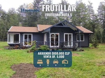 Terreno en arriendo mensual en Espacio y Tranquilidad Asegurados (168904), Frutillar - 3 dormitorios, 2 baños