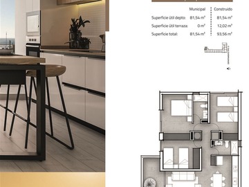 Departamento en venta en Avenida del Mar con Cuatro Esquinas, La Serena - 3 dormitorios, 2 baños