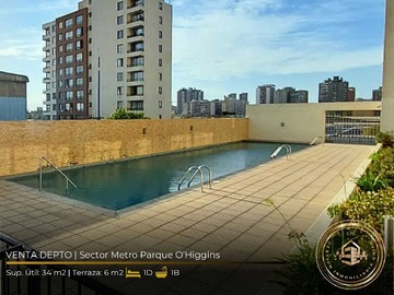 Departamento en venta en Precioso Depto 1d/1b/bd Metro Parq. O´higgins (146745), Santiago - 1 dormitorio, 1 baño