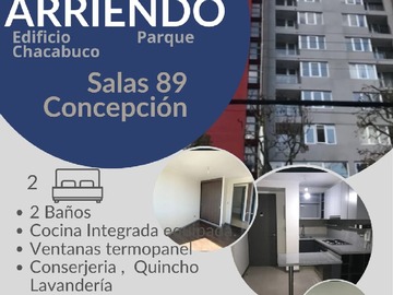 Departamento en arriendo mensual en Salas 89, Concepción - 2 dormitorios, 2 baños
