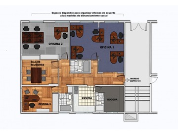 Oficina en venta en Badajoz 12, Las Condes - 3 dormitorios, 2 baños