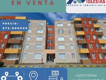 Departamento en venta en Fundo el carmen, Temuco - 2 dormitorios, 1 baño