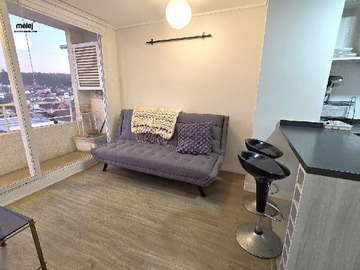 Departamento en arriendo mensual en Los Abedules, Concón - 1 dormitorio, 1 baño