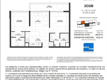 Departamento en venta en Cesion de Derechos Departamento Inmobiliaria Brava en Iquique - 2 dormitorios, 2 baños