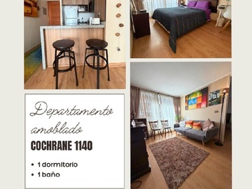 Departamento en arriendo mensual en Departamento amoblado 1 dormitorio, cochrane, Concepción - 1 dormitorio, 1 baño