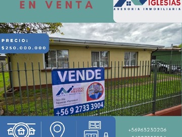 Casa en venta en Imperial, Temuco - 3 dormitorios, 2 baños