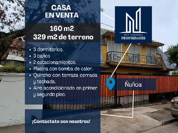 Casa en venta en Oportunidad Casa en Venta Ñuñoa a 11 Minutos del Metro - 3 dormitorios, 3 baños