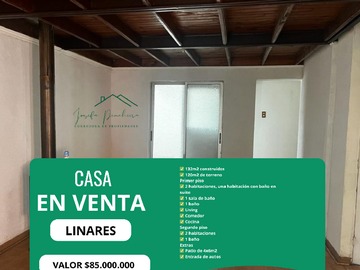 Casa en venta en Linares, Linares - 4 dormitorios, 2 baños