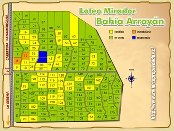 Sitio en venta en Venta Terreno Bahia el Arrayan la Serena