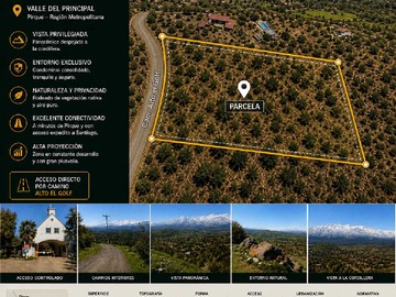 Terreno en venta en Valle del principal, urbanizada, oportunidad! (115070), Pirque