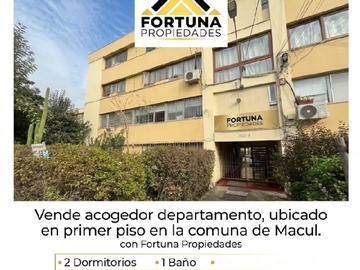 Departamento en venta en avenida quilin, Macul - 2 dormitorios, 1 baño