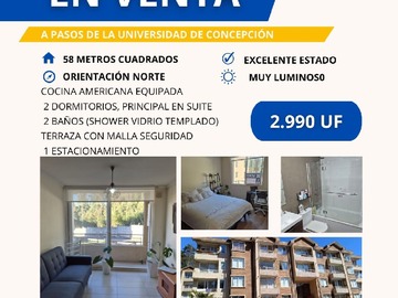 Departamento en venta en Chorrillos 1102, Concepción - 2 dormitorios, 2 baños