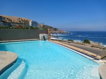 Departamento en venta en Costa Brava -Depto. Frente Al Mar-Av.Borgoño (128504), Concón - 2 dormitorios, 2 baños