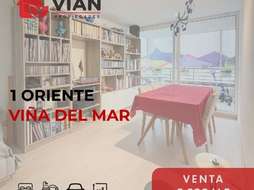 Departamento en venta en 1 Oriente, Viña del Mar - 3 dormitorios, 2 baños