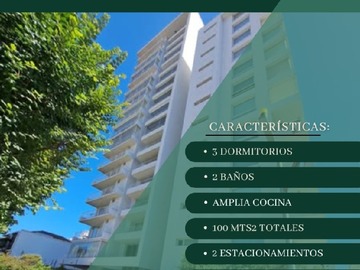 Departamento en arriendo mensual en Arrienda hidalgo propiedades, Viña del Mar - 3 dormitorios, 2 baños