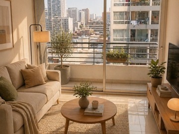 Departamento en arriendo mensual en Metro uchile, Santiago - 1 dormitorio, 1 baño