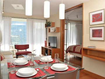 Departamento en arriendo mensual en Metro Alcantara / Apoquindo, Las Condes - 1 dormitorio, 1 baño