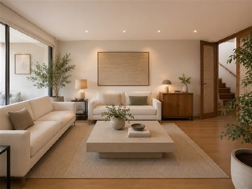 Departamento en venta en REBAJADO!!! Penthouse Duplex en condominio con amplios jardines La Dehesa central, Lo Barnechea - 5 dormitorios, 5 baños