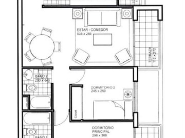 Departamento en venta en Departamento Macul 2301 - 2 dormitorios, 2 baños