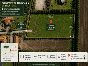 Terreno en venta en Parcela con derechos de agua (162032), San Vicente de Tagua Tagua