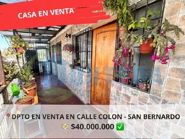 Departamento en venta en Colón norte, San Bernardo - 2 dormitorios, 1 baño