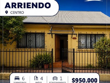 Casa en arriendo mensual en Centro de talca, Talca - 6 dormitorios, 4 baños