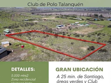 Terreno en venta en Excelente conectividad parcela 5000 mtrs colina (180209), Colina