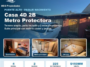 Casa en venta en Casa Pasaje Nacimiento 879, Puente Alto