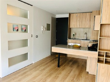Departamento en arriendo mensual en Metro Santa Isabel, Santiago - 1 dormitorio, 1 baño