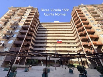 Departamento en venta en MA - Rivas Vicuña 1581, Futuro Metro Matucana. 3D baño, livign comedor, logia, vista Nor Oriente, 47m2. Piso 6 del año 2009, Quinta Normal - 3 dormitorios, 1 baño