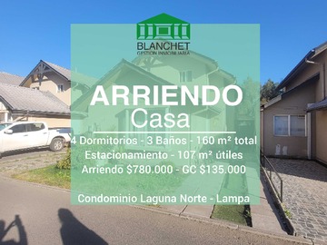 Arriendo Mensual / Casa / Lampa