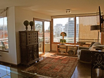 Departamento en arriendo mensual en Amplio e iluminado - amoblado el golf (170200), Las Condes - 2 dormitorios, 3 baños