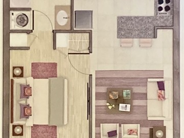 Departamento en arriendo mensual en 1D 1B 33,5 m2 y 4.5 terr bodega Lira 245, Santiago - 1 dormitorio, 1 baño