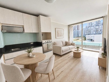 Departamento en arriendo mensual en Moderno Dpto 1d1b Santa Victoria con Carmen (182983), Santiago - 1 dormitorio, 1 baño