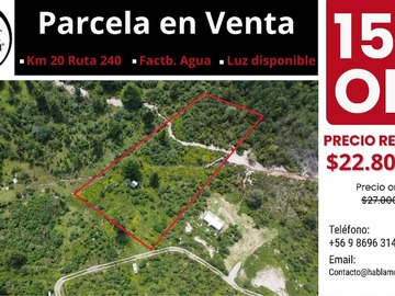 Terreno en venta en Parcela con arroyo y luz, en Km 20 Aysén (172832), Aysén