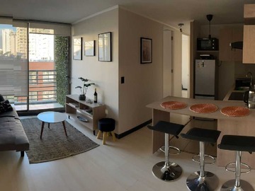 Departamento en venta en Venta depto amoblado 2d 1b (100899), Santiago - 2 dormitorios, 1 baño