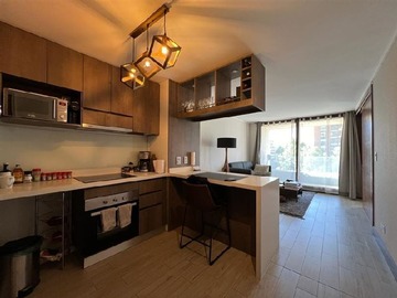 Departamento en arriendo mensual en avenida las condes con puente nuevo, Lo Barnechea - 1 dormitorio, 1 baño
