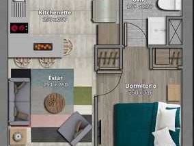 Departamento en venta en Cerca a Barrio Italia Excelente Conectividad (172698), Ñuñoa - 1 dormitorio, 1 baño