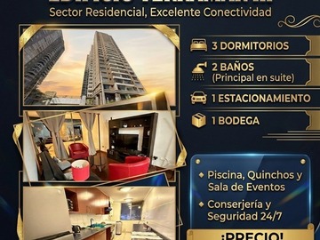 Departamento en venta en Oportunidad de inversion, edificio terramar iii, Antofagasta - 3 dormitorios, 2 baños