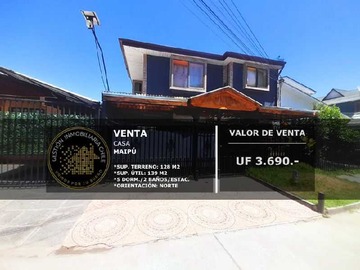 Casa en venta en ¡imperdible! casa soñada en maipú (145991), Maipú - 5 dormitorios, 2 baños