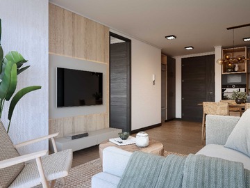 Departamento en venta en Sin Comisión Metro Inés de Suárez Mariposa (70493), Providencia - 2 dormitorios, 2 baños