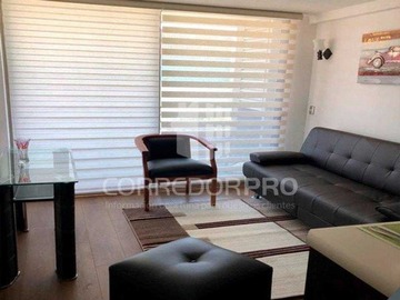 Departamento en venta en Depto. Amoblado nuevo de 1d + 1b + terraza + estacionami..., Santiago - 1 dormitorio, 1 baño
