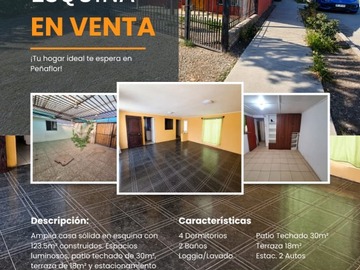 Casa en venta en Los aromos con las araucarias, Peñaflor - 4 dormitorios, 2 baños