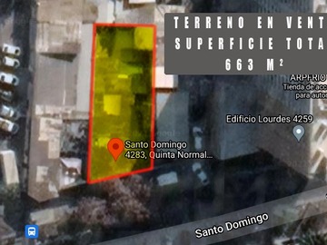 Terreno en venta en Avenida Apóstol Santiago & Santo Domingo, Quinta Normal