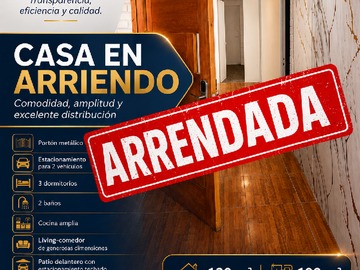 Casa en arriendo mensual en Casa en Arriendo Espacios Amplios en Rancagua - 3 dormitorios, 2 baños