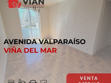 Departamento en venta en Av. Valparaíso, Viña del Mar - 2 dormitorios, 1 baño
