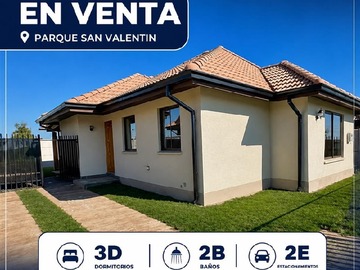 Casa en venta en Parque san valentin, Talca - 3 dormitorios, 2 baños
